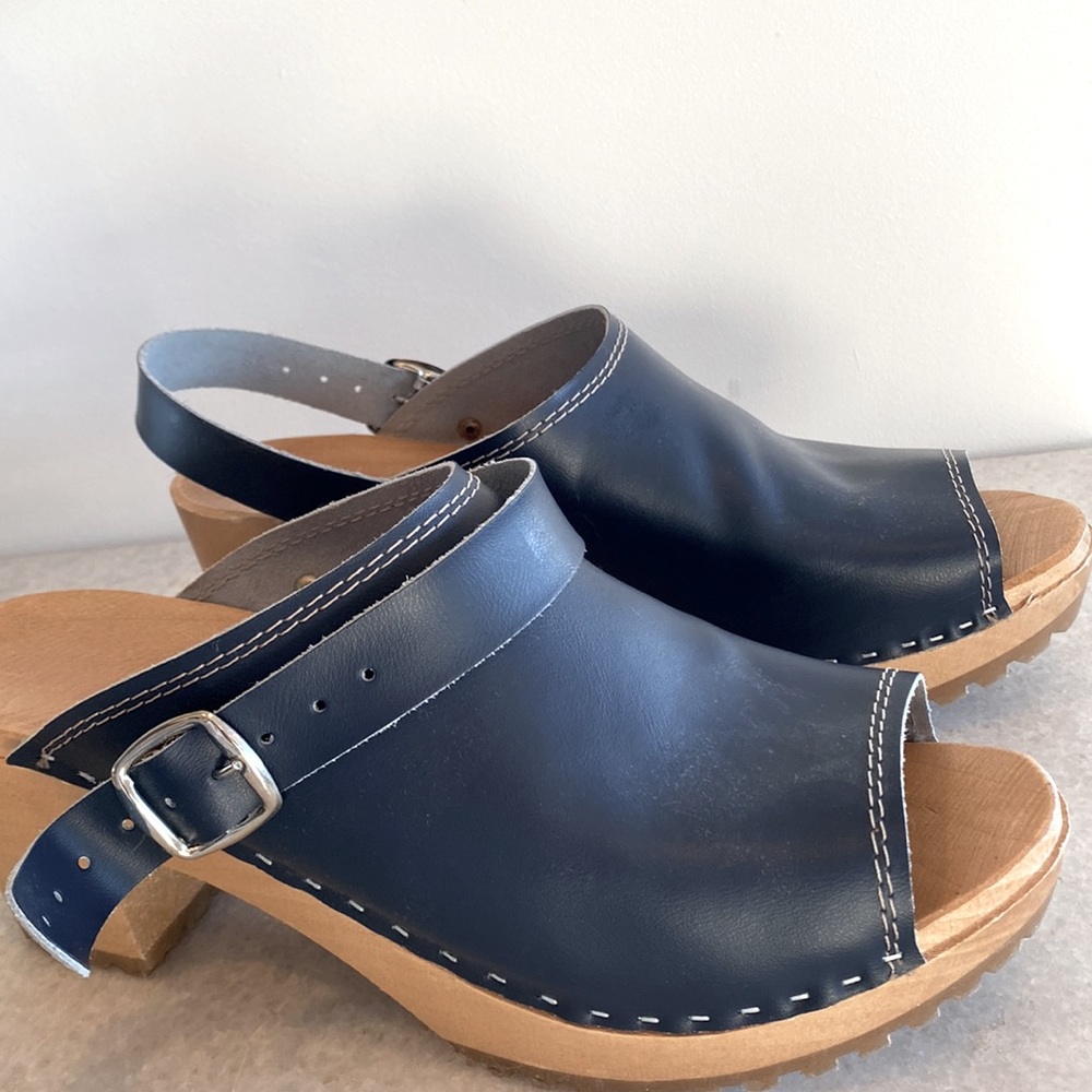 Worn only once. Bought on Etsy came from Sweden. Lightweight wood clogs. - Picture 3 of 5